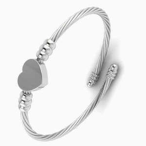 925 Sterling Silver Expandable Twisted Love Baby Bracelet Bangle Krysaliis